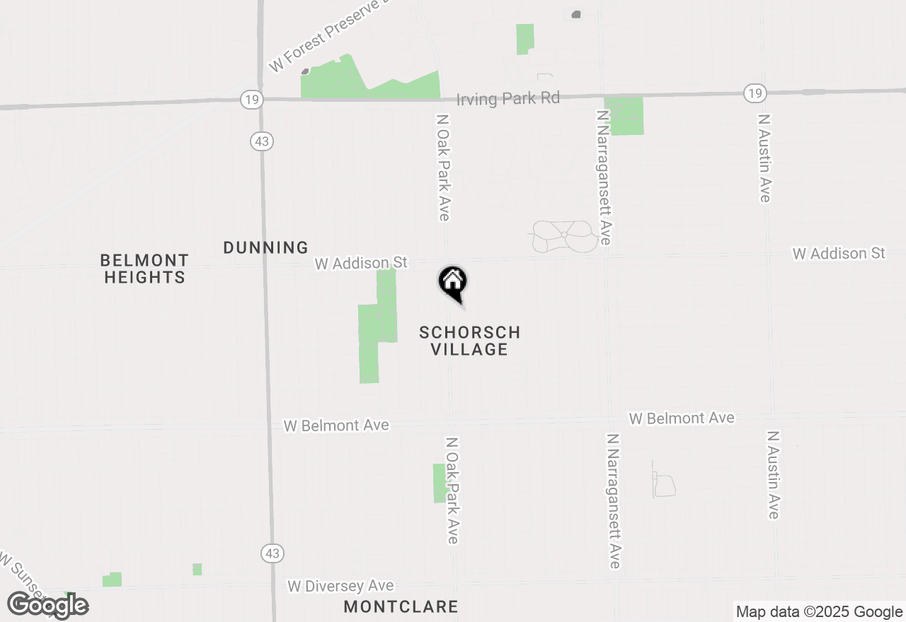 Map of 3447 N Oak Park Avenue, Chicago, IL 60634
