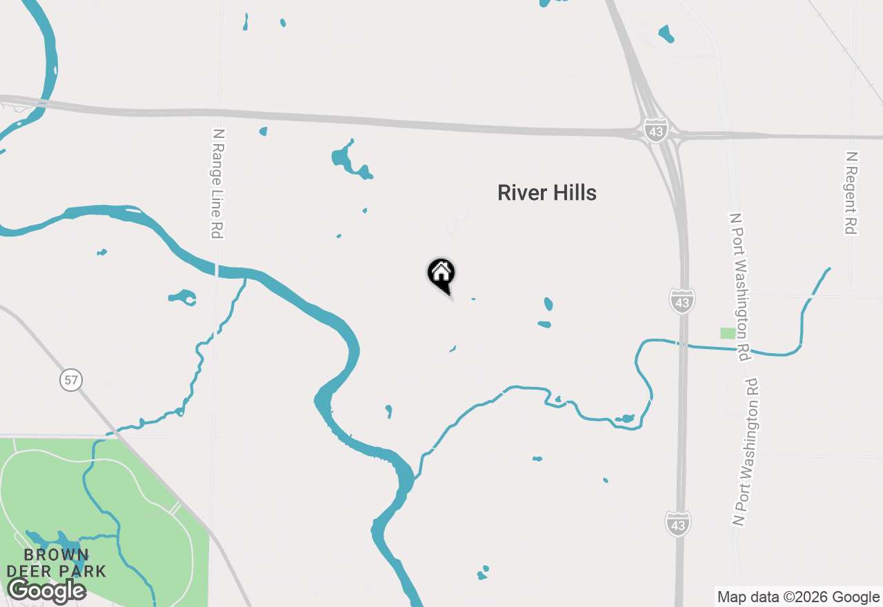 Map of 1745 W Dean Rd, River Hills, WI 53217