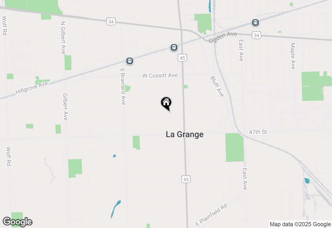Map of 334 S Ashland Avenue, La Grange, IL 60525