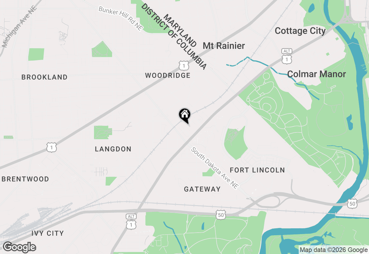Map of 2932 Yost Place Ne, Washington, DC 20018