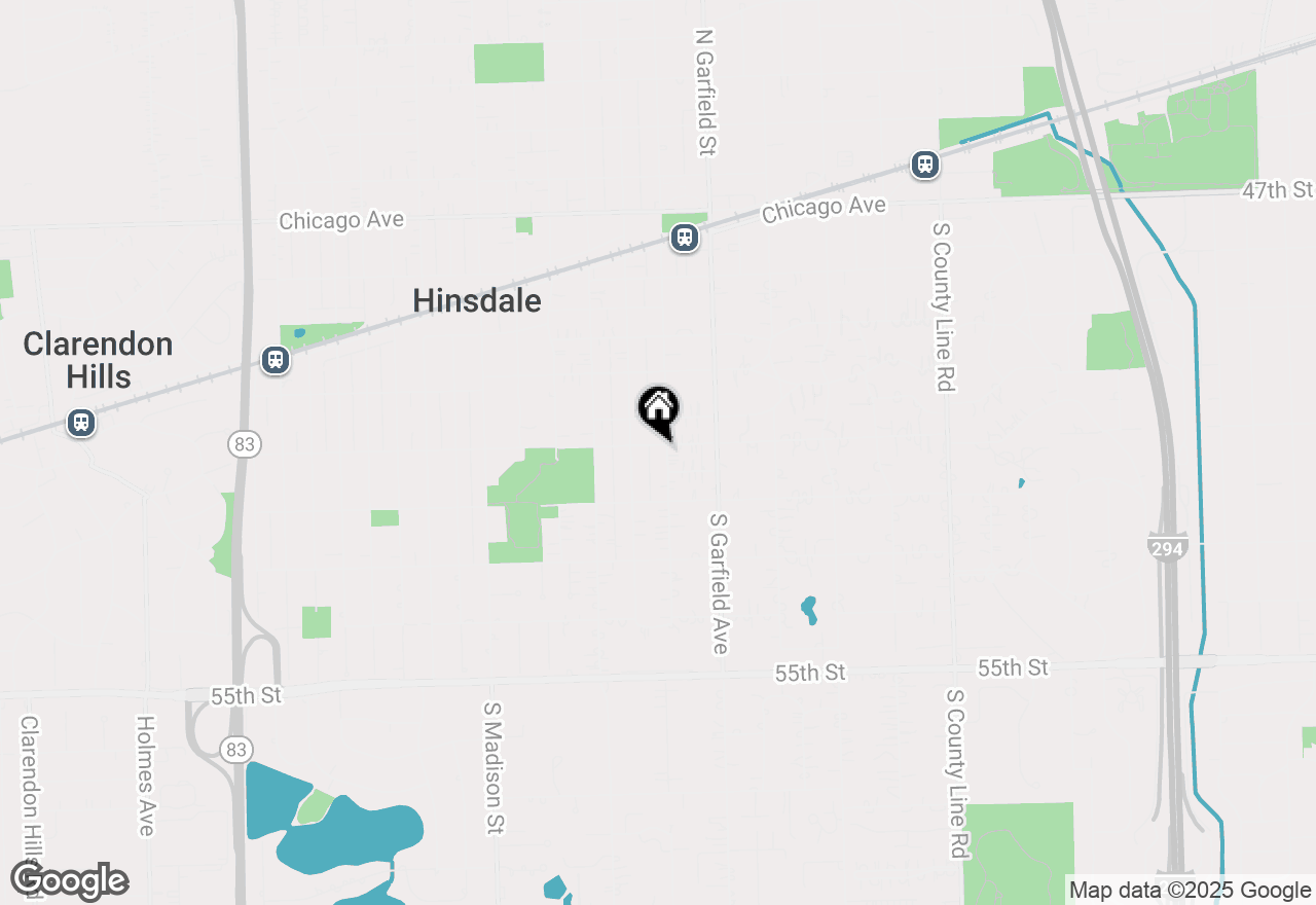 Map of 606 S Washington Street, Hinsdale, IL 60521