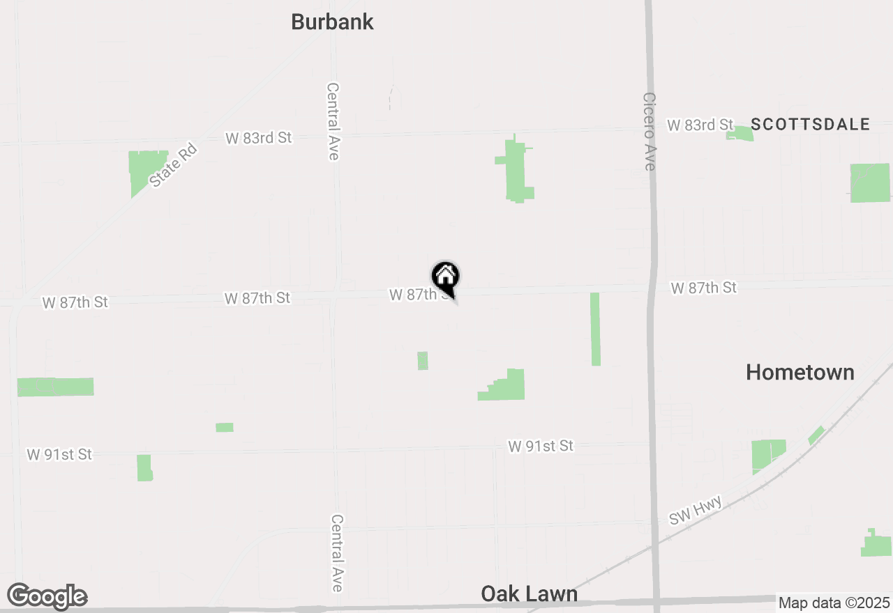 Map of 5232 Avery Place, Oak Lawn, IL 60453