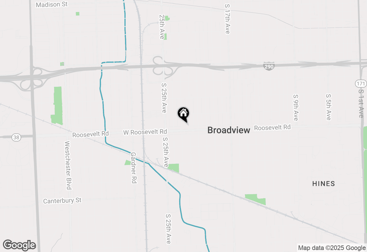 Map of 2125 S 23rd Avenue, Broadview, IL 60155