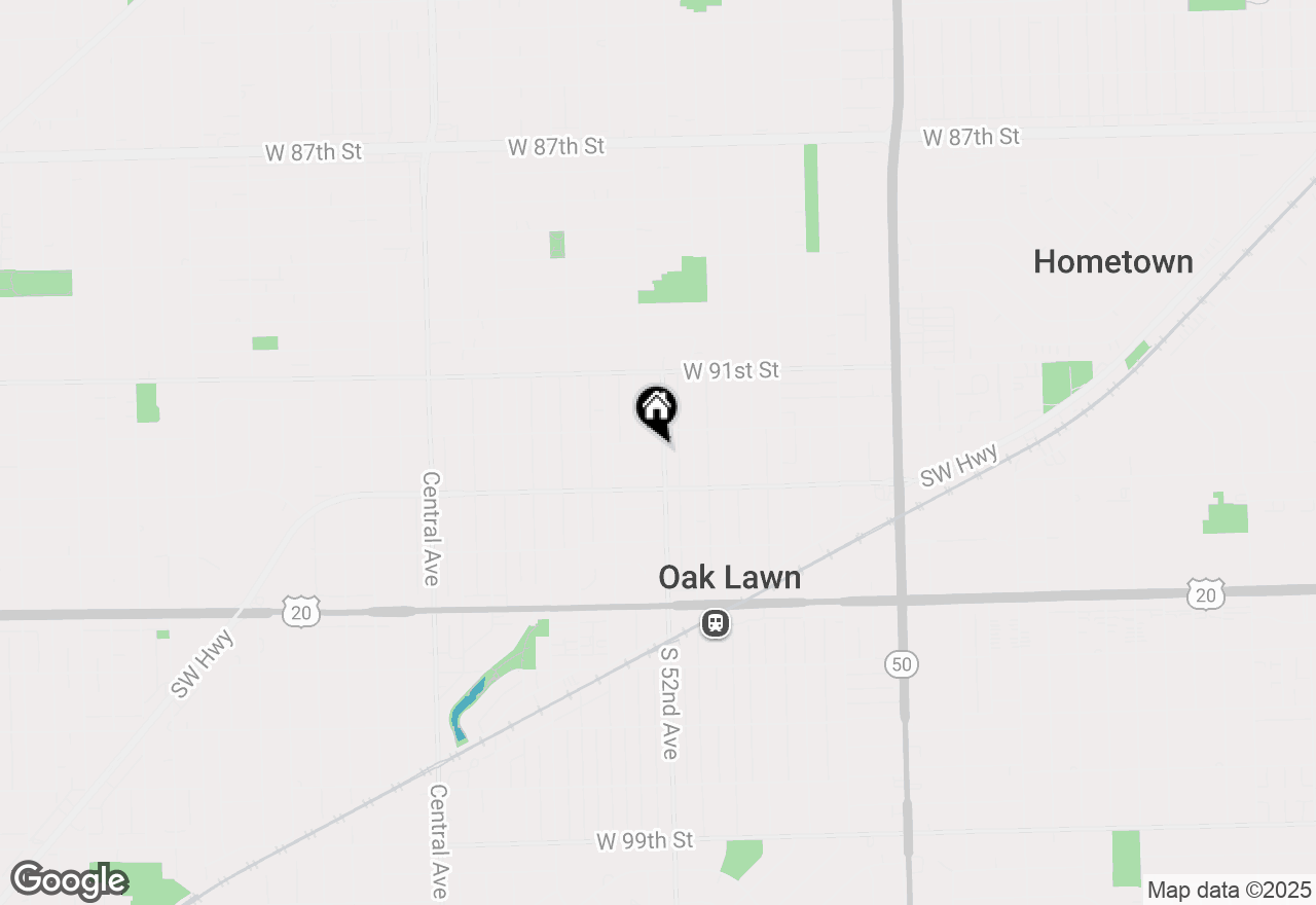 Map of 9206 S 52nd Avenue, Oak Lawn, IL 60453