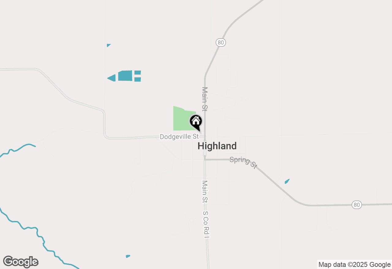 Map of 904 Dodgeville Street, Highland, WI 53543