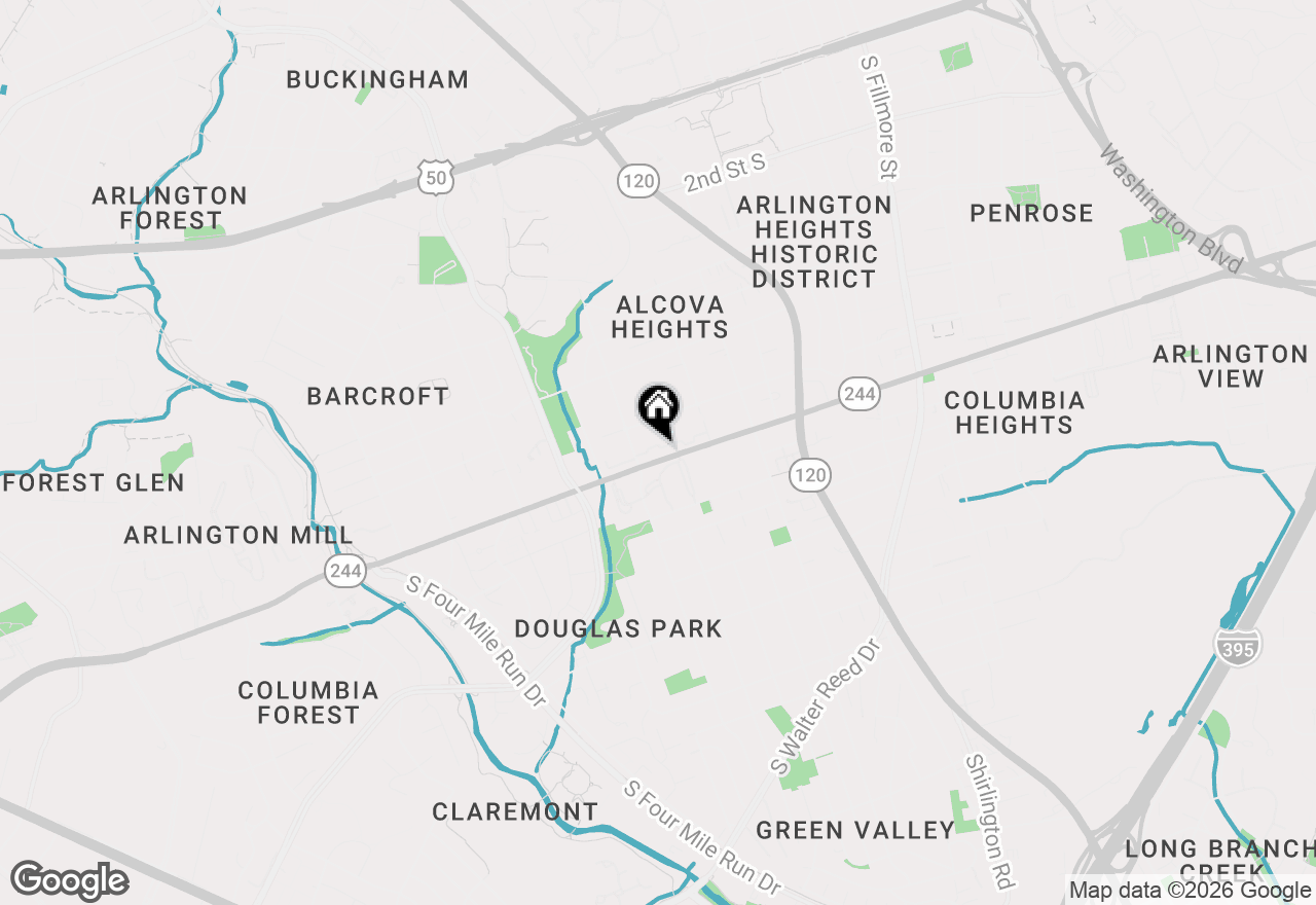 Map of 3928 9th Road S, Arlington, VA 22204