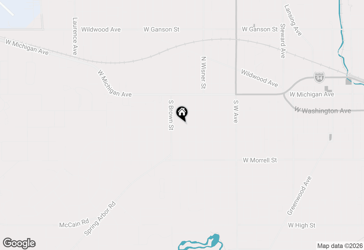 Map of 411 S Higby Street, Jackson, MI 49203