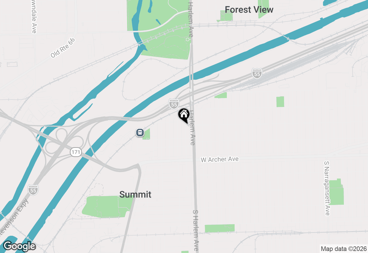 Map of 5322 S 72nd Court, Summit, IL 60501