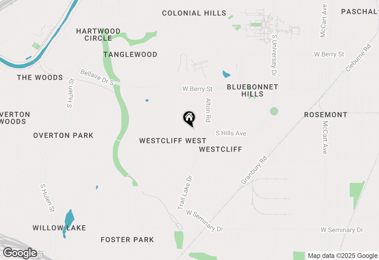 Map of 3706 S Hills Avenue, Fort Worth, TX 76109