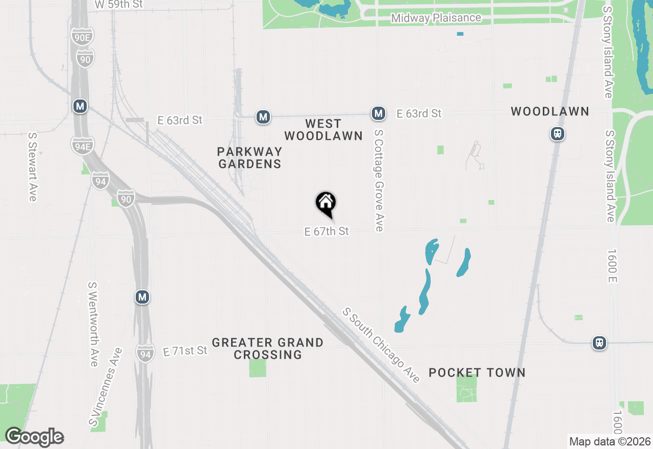 Map of 6647 S Saint Lawrence Avenue #2, Chicago, IL 60637