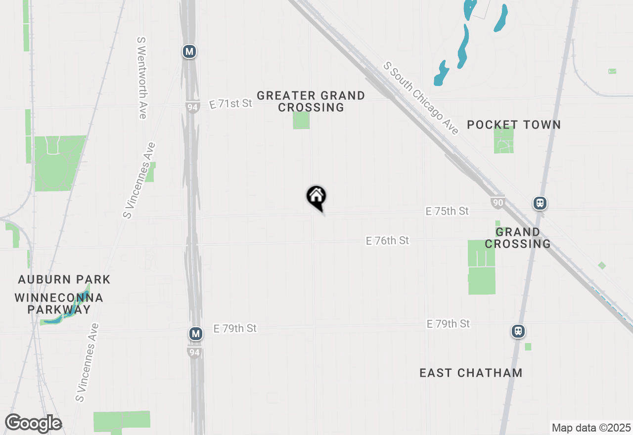 Map of 401 E 75th Street, Chicago, IL 60619