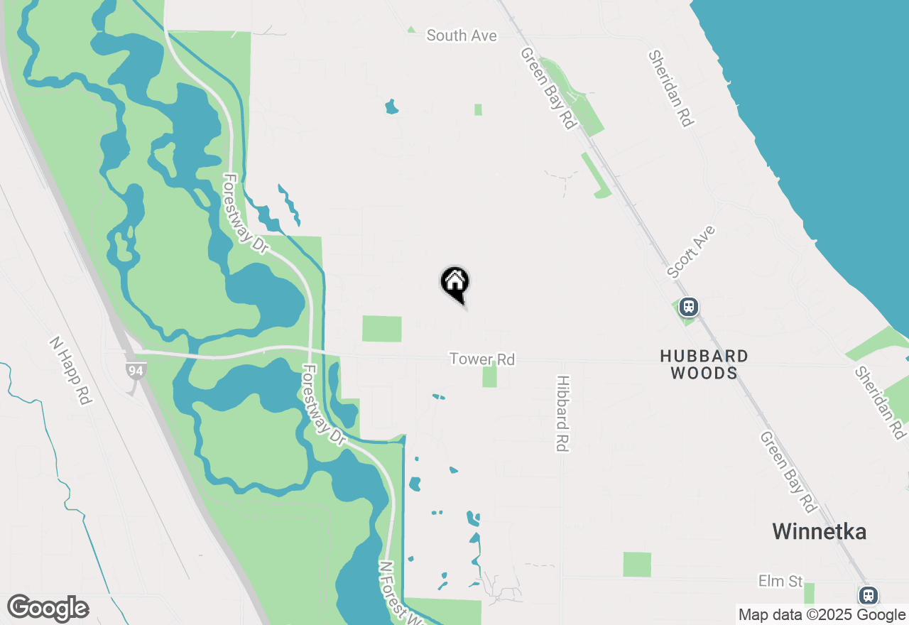 Map of 1442 Asbury Avenue, Winnetka, IL 60093
