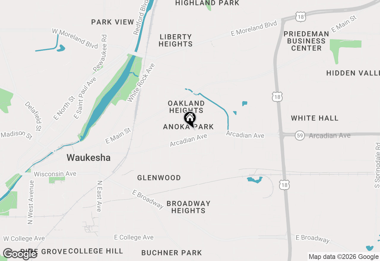 Map of 927 Genesee St, Waukesha, WI 53186