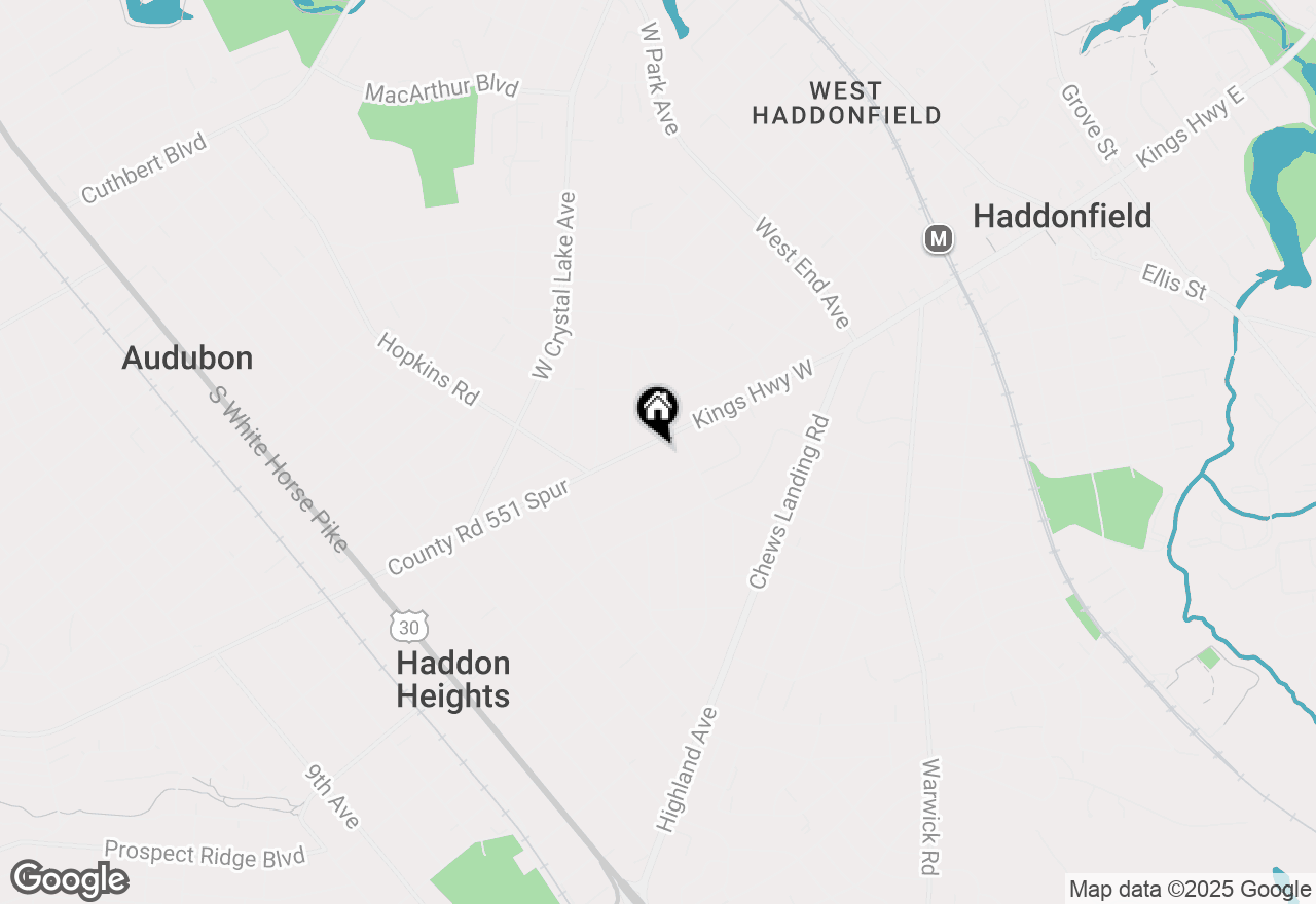 Map of 420 Kings Highway W, Haddonfield, NJ 08033