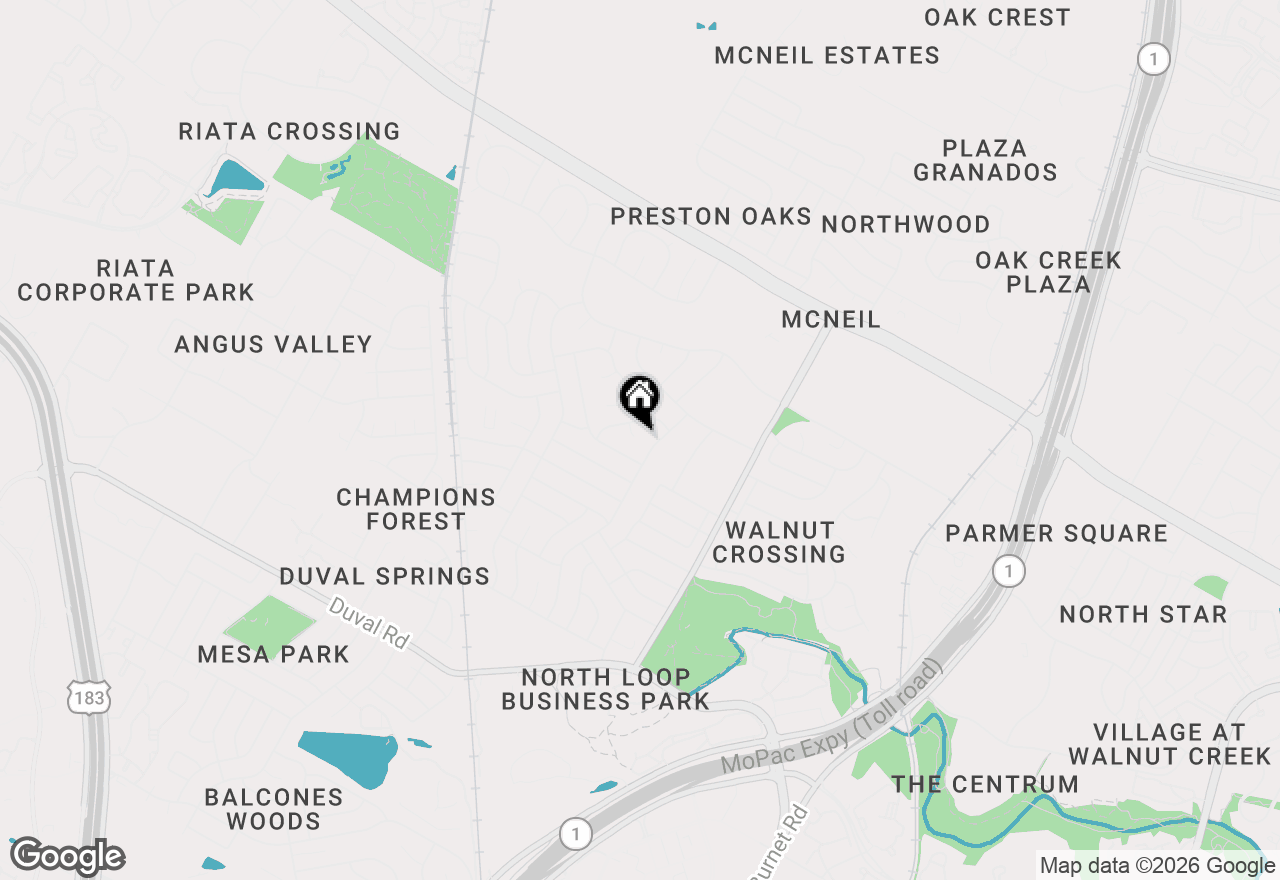 Map of 12301 Meuse Cv, Austin, TX 78727
