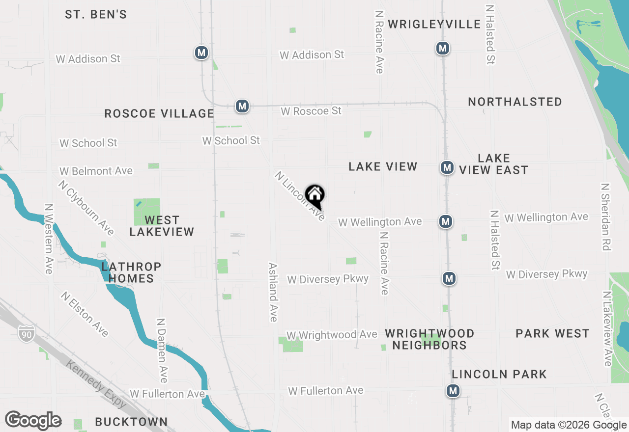 Map of 3026 N Lincoln Avenue #2A, Chicago, IL 60657