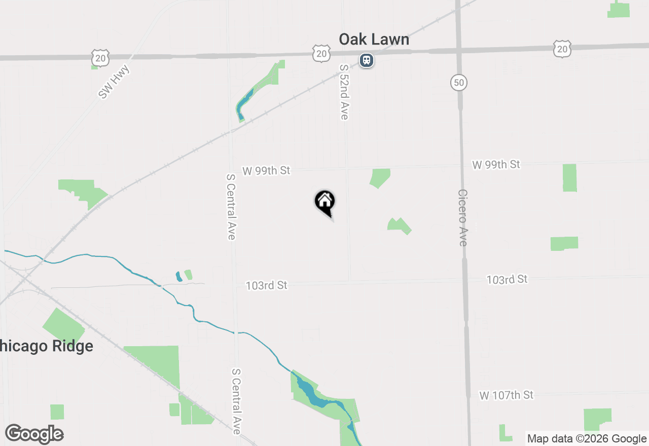 Map of 10045 S 53rd Avenue, Oak Lawn, IL 60453
