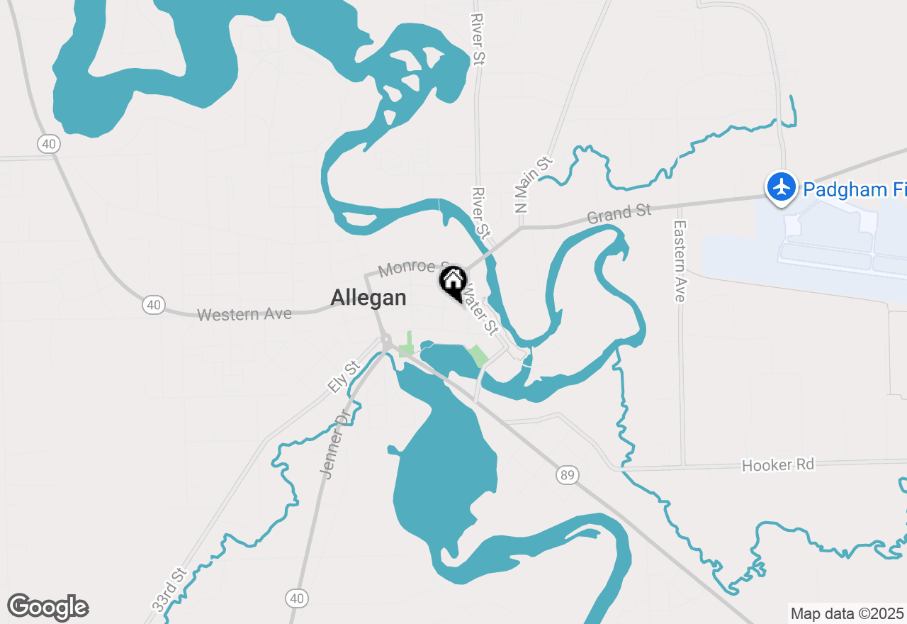 Map of 221 Trowbridge Street, Allegan, MI 49010