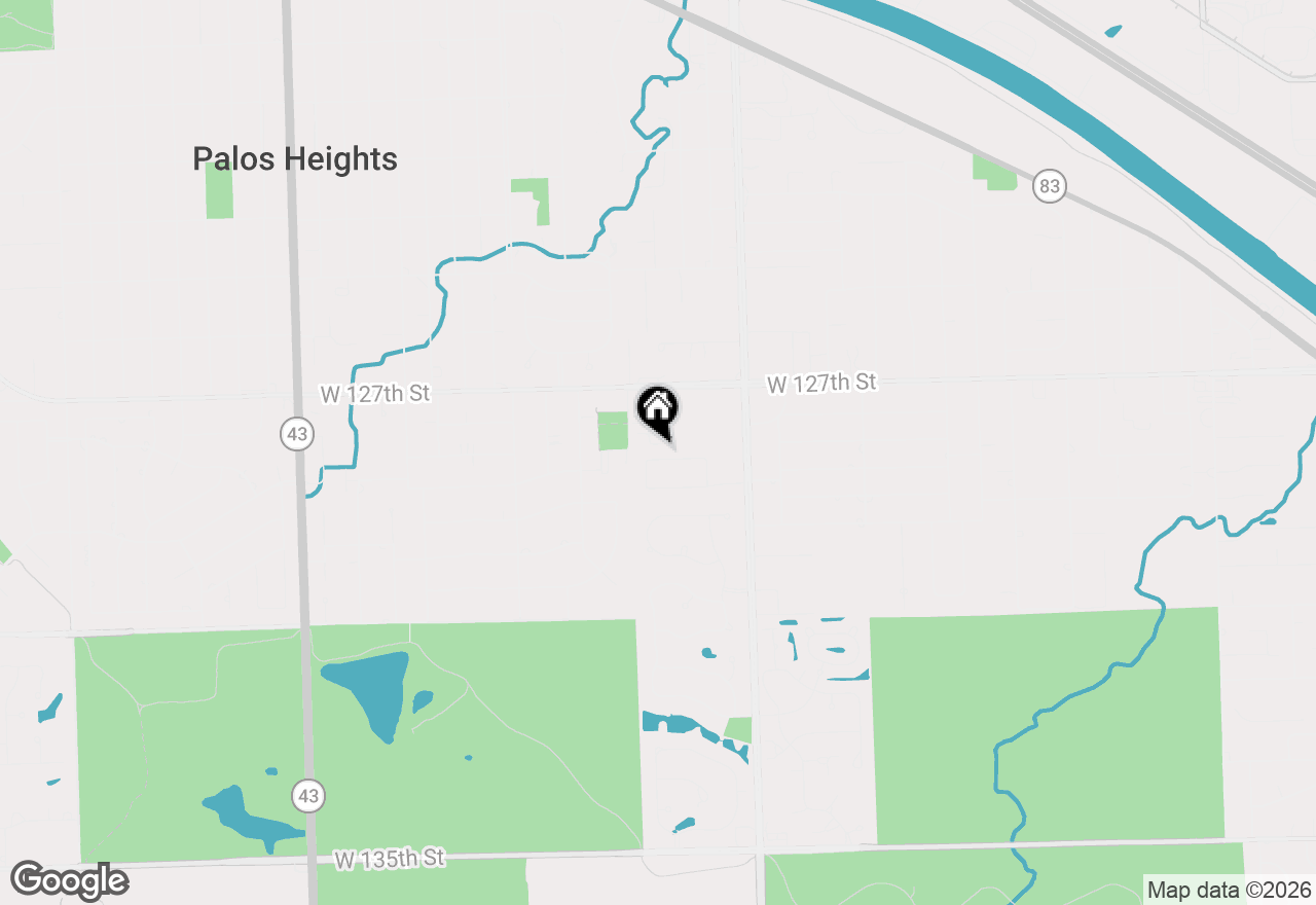 Map of 6536 Deer Lane, Palos Heights, IL 60463