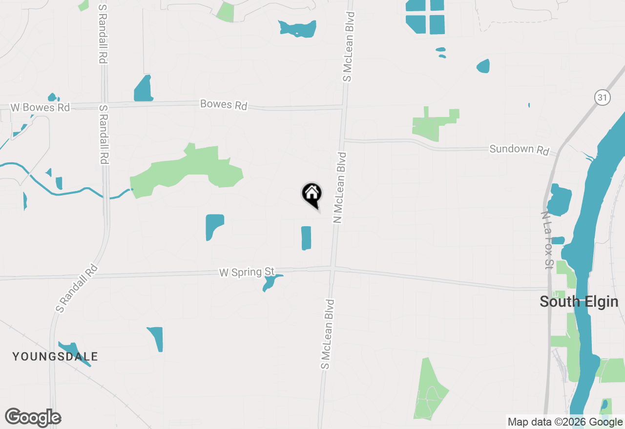 Map of 1264 Sandhurst Lane, South Elgin, IL 60177