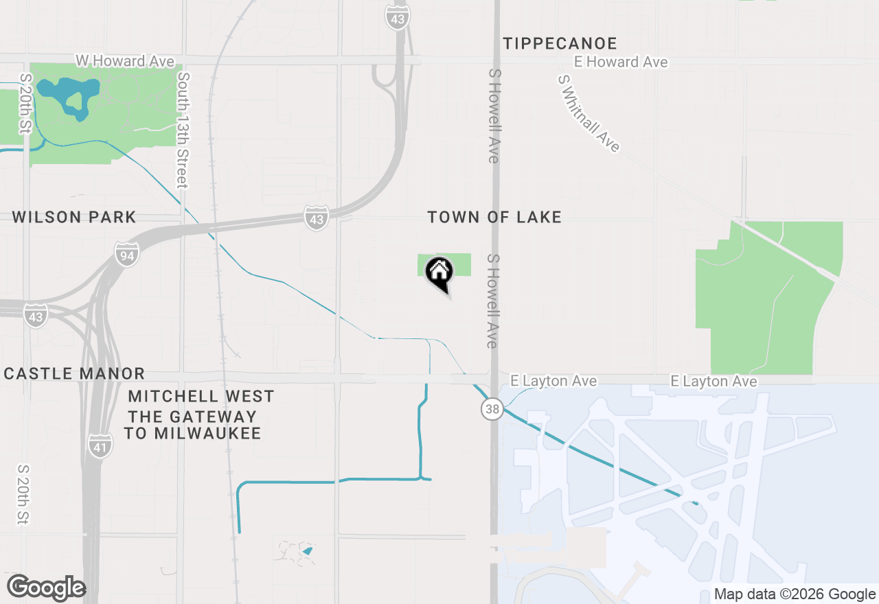 Map of 190 W Van Norman Ave, Milwaukee, WI 53207
