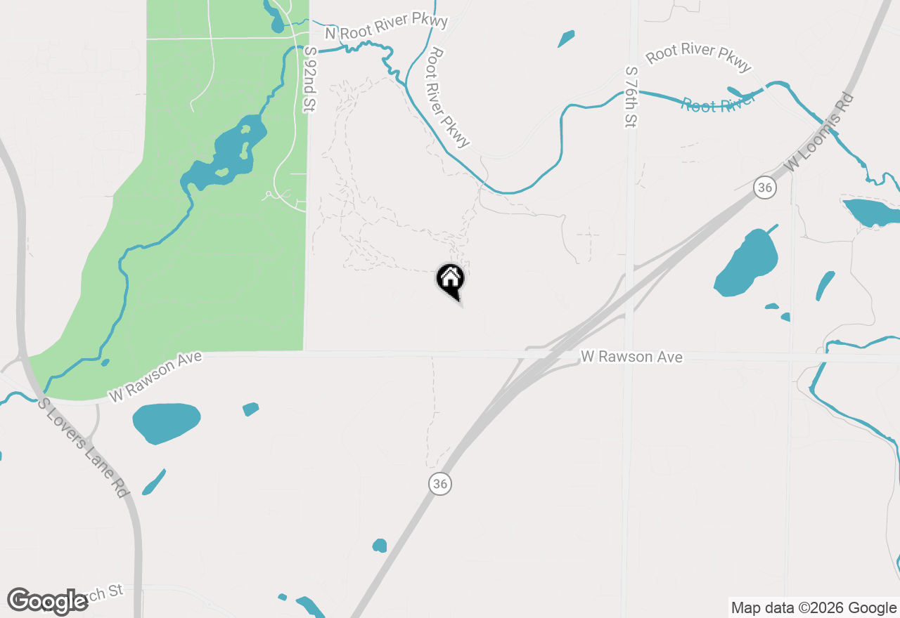 Map of 8570 W Hawthorne Ln, Franklin, WI 53132