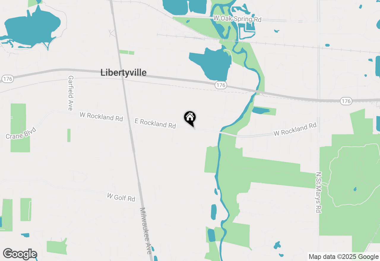 Map of 733 E Rockland Road, Libertyville, IL 60048