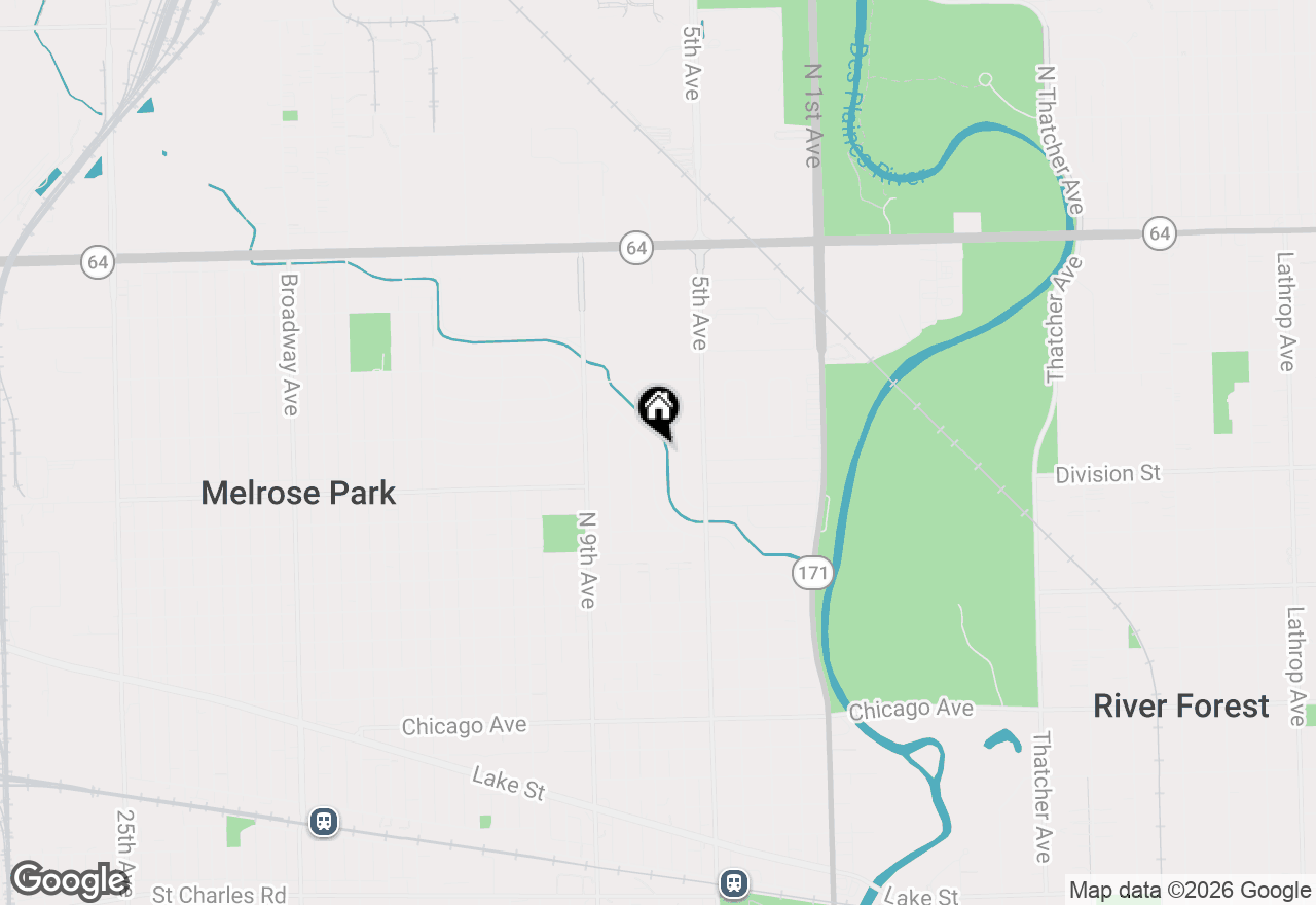 Map of 661 Winston Drive, Melrose Park, IL 60160