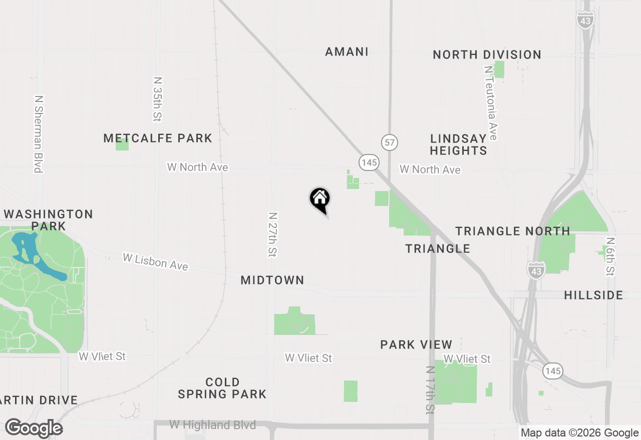 Map of 2040 N 24th Pl, Milwaukee, WI 53205