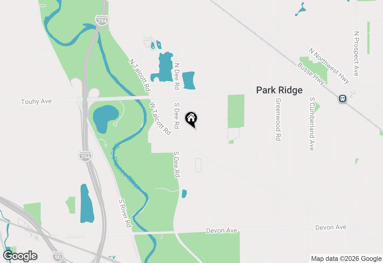 Map of 300 S Rose Avenue, Park Ridge, IL 60068