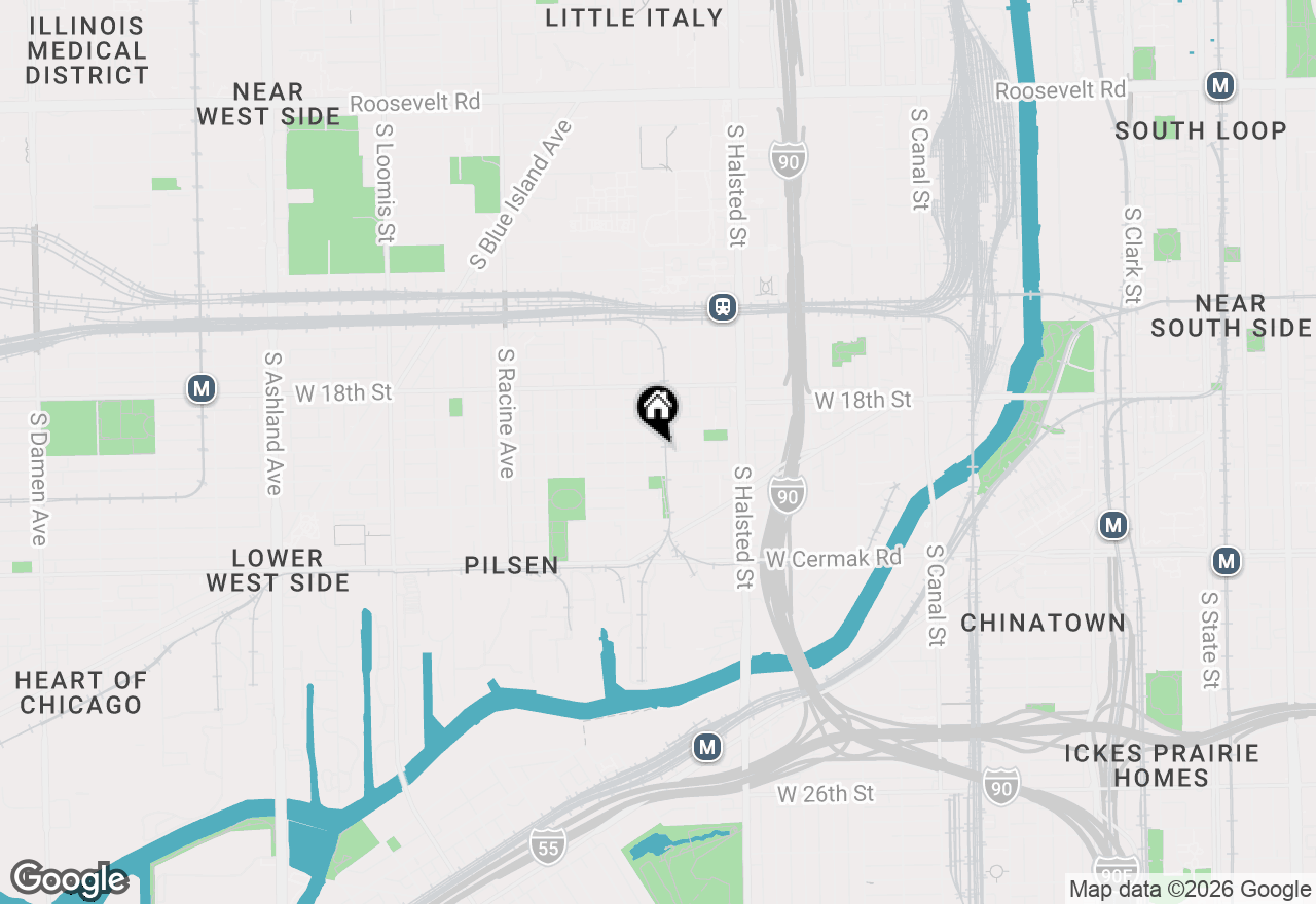Map of 1920 S Sangamon Street, Chicago, IL 60608