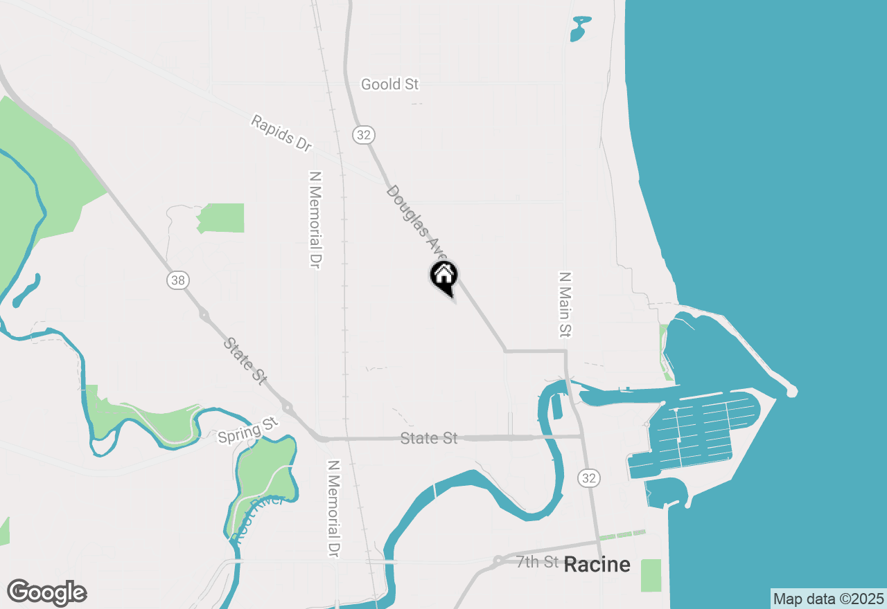 Map of 1023 Albert St, Racine, WI 53404