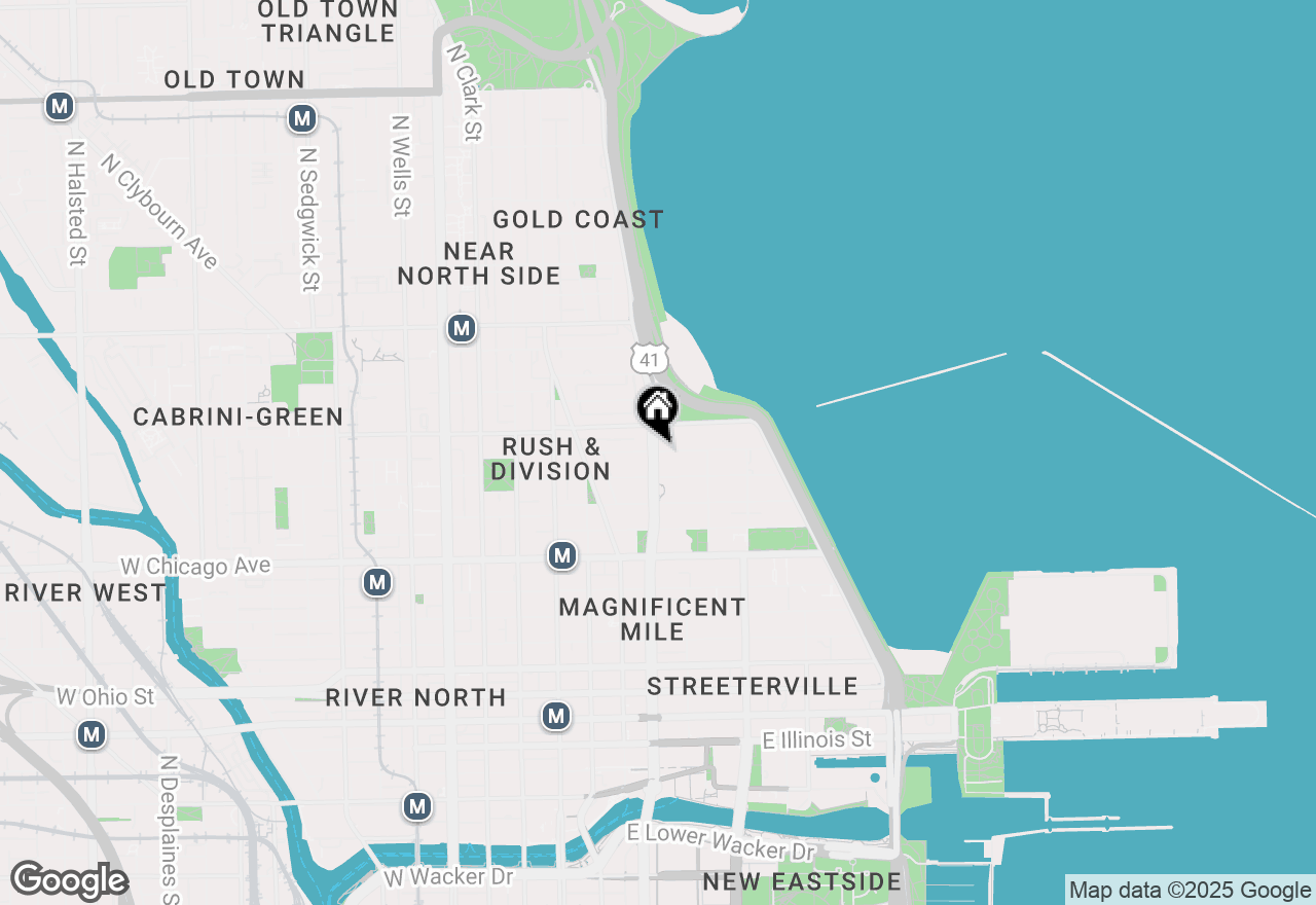 Map of 77 E Walton Place #24E, Chicago, IL 60611