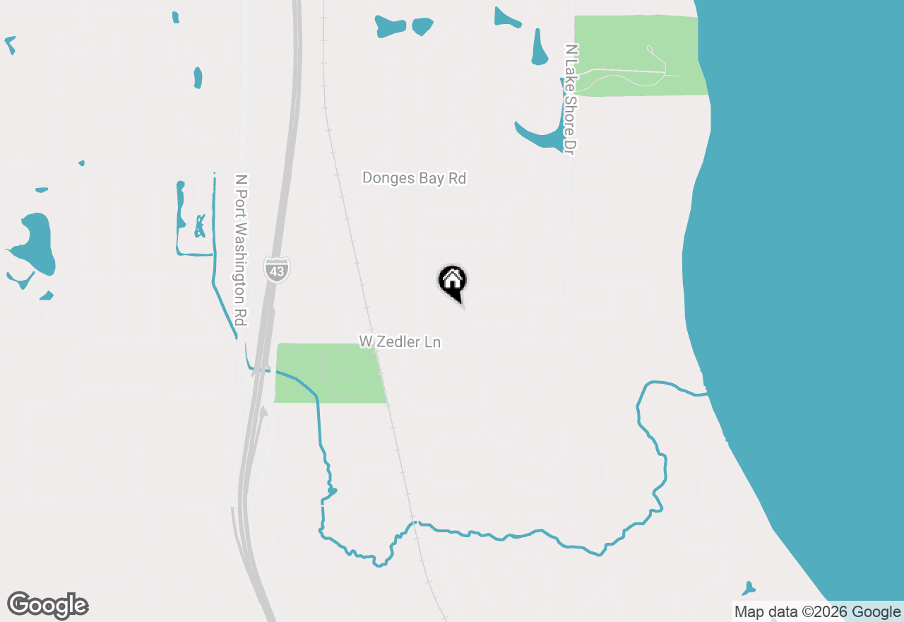 Map of 10022 N Miller Ct, Mequon, WI 53092