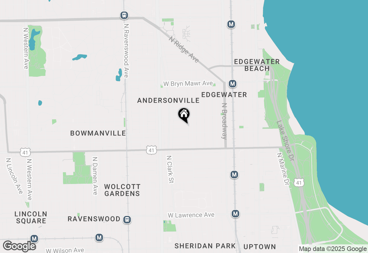 Map of 1431 W Summerdale Avenue #1A, Chicago, IL 60640