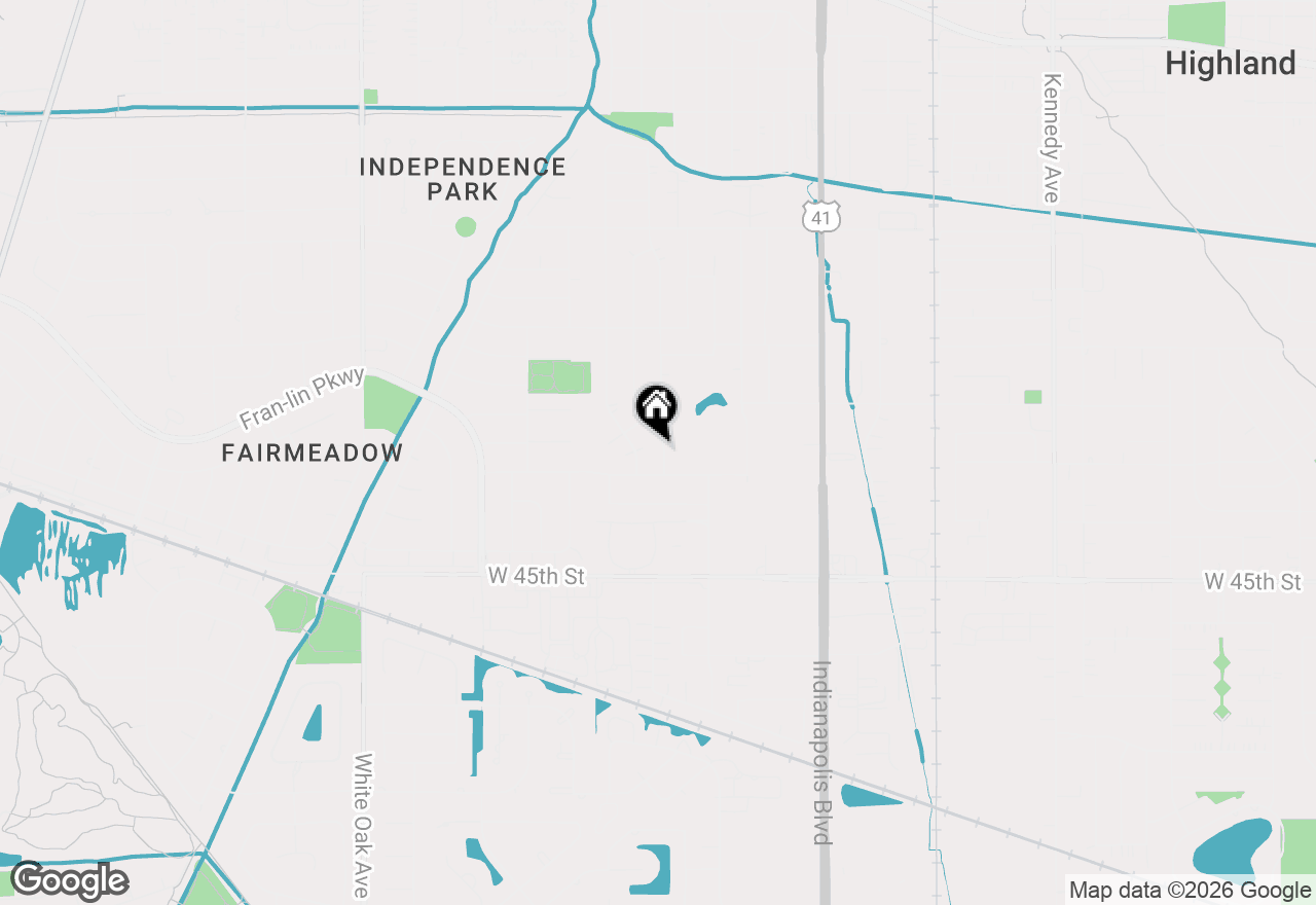Map of 9448 Parkway Drive, Highland, IN 46322