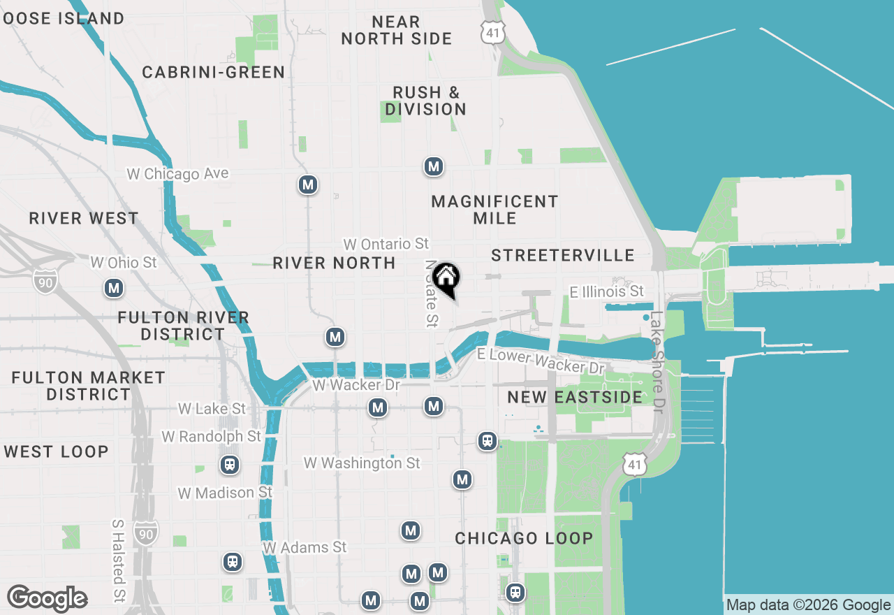Map of 440 N Wabash Avenue #2805, Chicago, IL 60611