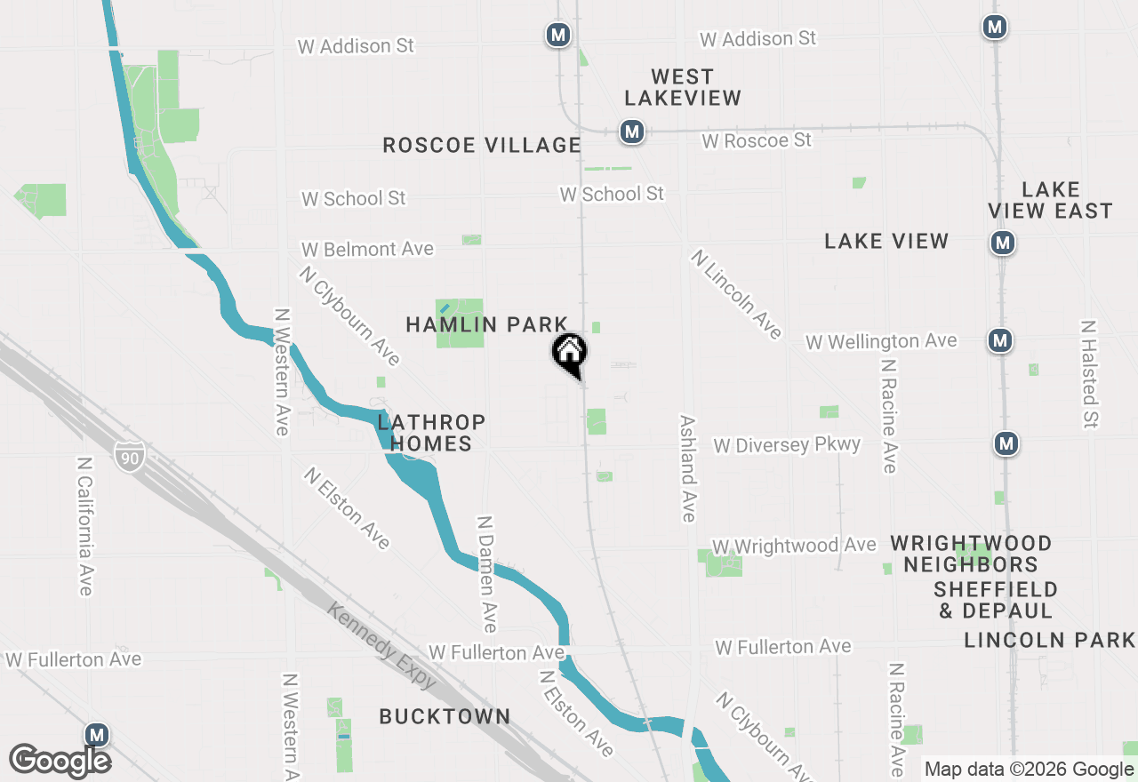 Map of 2803 N Wolcott Avenue #H, Chicago, IL 60657