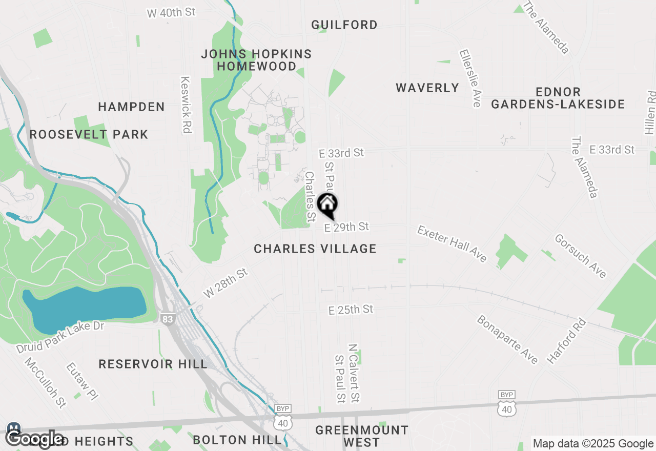 Map of 2900 Saint Paul Street, Baltimore, MD 21218