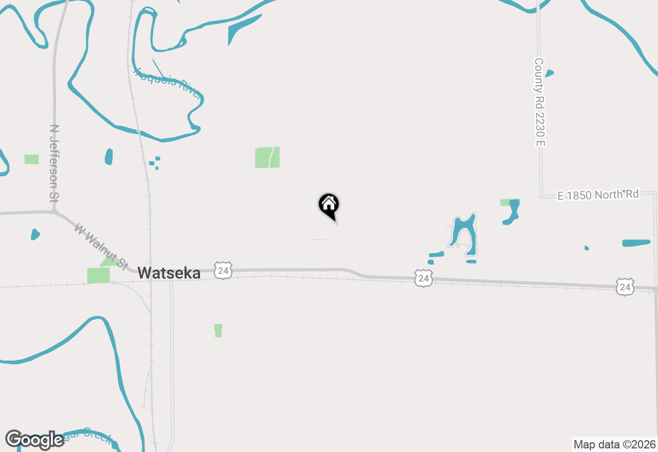 Map of 714 E Rosewood Street, Watseka, IL 60970