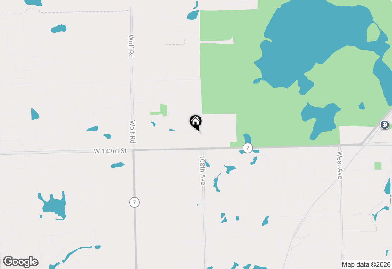 Map of 10809 W 142nd Street, Orland Park, IL 60467
