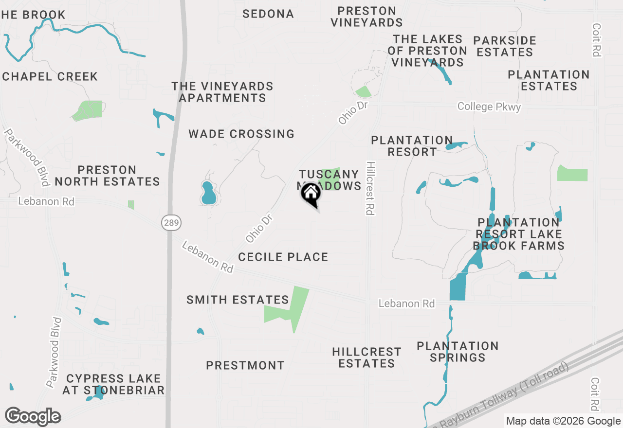 Map of 10059 Wake Bridge Drive, Frisco, TX 75035