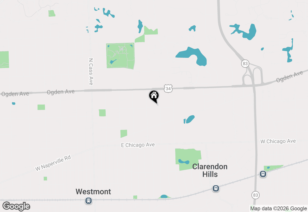 Map of 434 Traube Avenue, Clarendon Hills, IL 60514