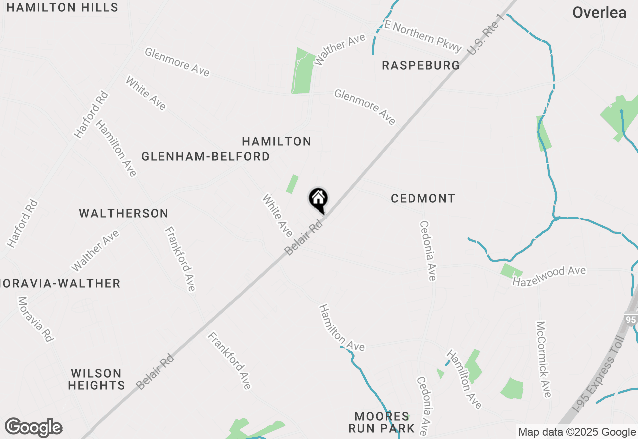 Map of 5864 Belair Road #GROUND LEVEL, Baltimore, MD 21206