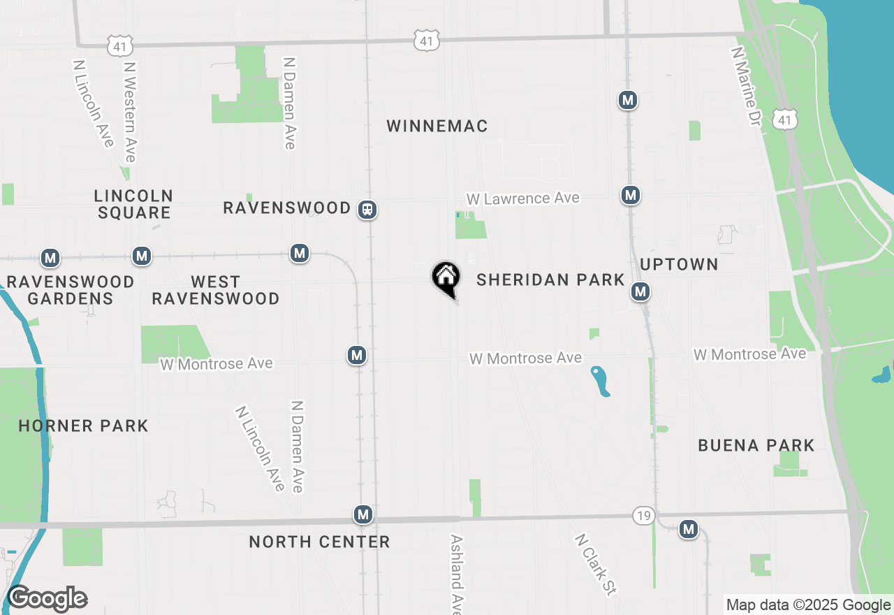 Map of 4514 N Ashland Avenue #A1S, Chicago, IL 60640