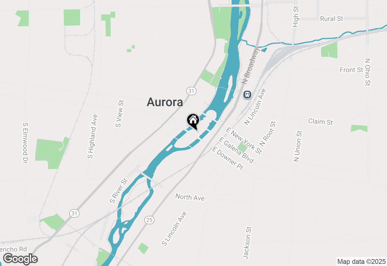 Map of 6 E Downer Place #202, Aurora, IL 60505