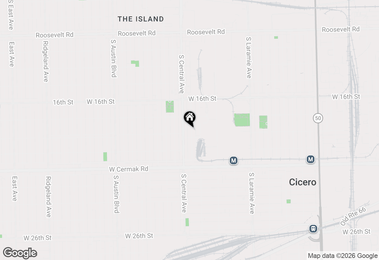 Map of 1832 S 55th Court, Cicero, IL 60804