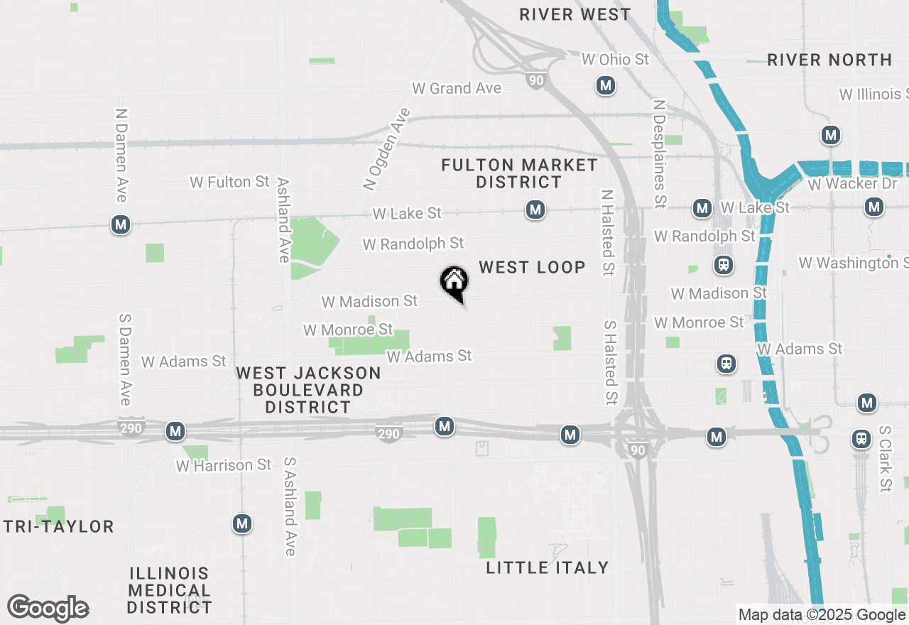 Map of 15 S Racine Avenue #1S, Chicago, IL 60607