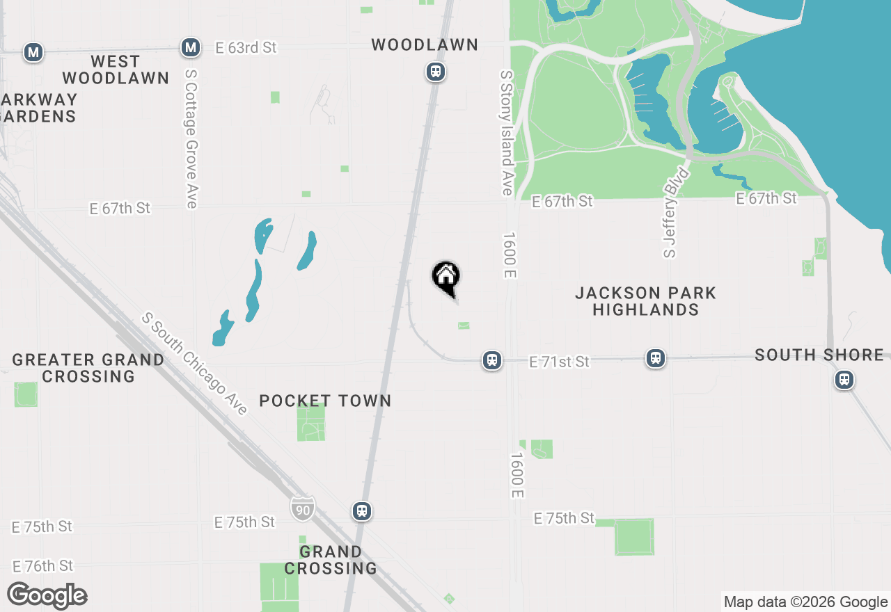 Map of 1421 E 69th Place, Chicago, IL 60637