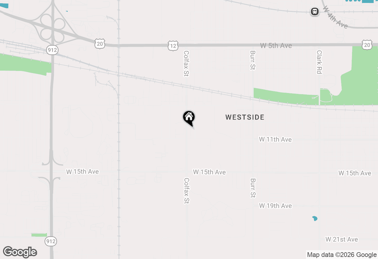 Map of 1043 Colfax Street, Gary, IN 46406